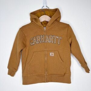 Carhartt Toddler Zip Up Logo Hoodie Size 2T EUC